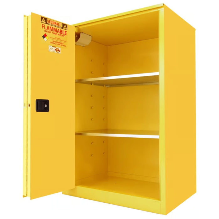 Securall 90 Gallon Flammable Storage Cabinet, Self-Close Self-Latch Sliding Door - A290