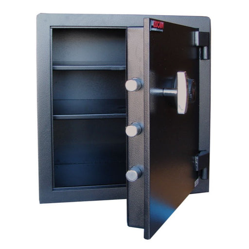 USCAN B-Rated B2018-C Burglary Safe with Mechanical Lock and Two Shelves Door Open