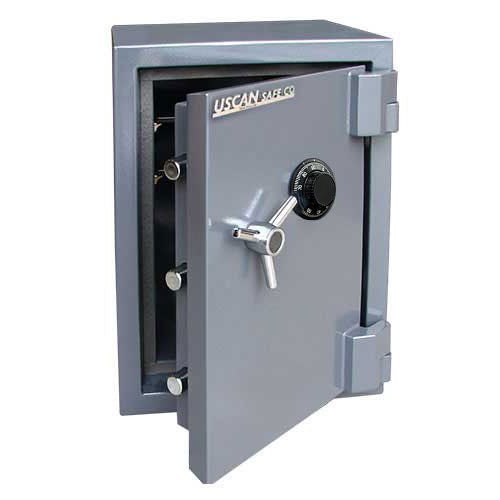 USCAN Eagle SB Series SB-02C Fire and Burglary Safe with Mechanical Lock Door Open Front Angle
