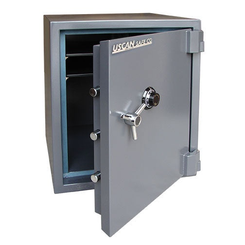 USCAN Eagle SB Series SB-04C Fire and Burglary Safe with Mechanical Lock Door Open Front Angle