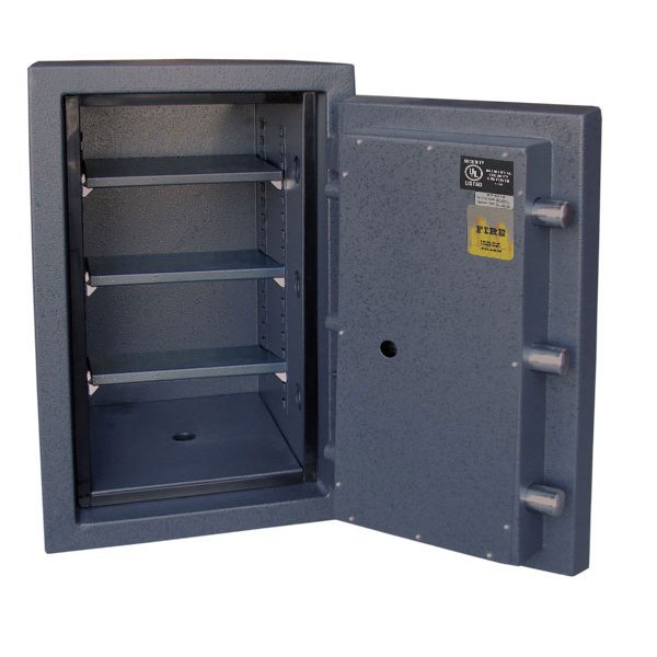 USCAN FB Series FB2513-E Fire and Burglary Safe with Electronic Keypad Door Open Three Shelves
