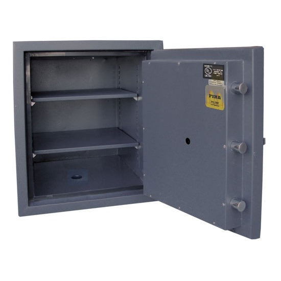 USCAN FB Series FB2520-E Fire and Burglary Safe with Electronic Keypad Door Open Two Shelves