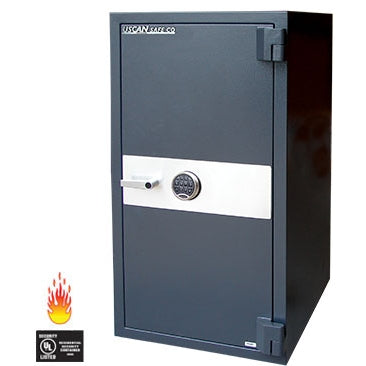 USCAN FB Series FB4520-E Fire and Burglary Safe with Electronic Keypad Door Close Front Angle
