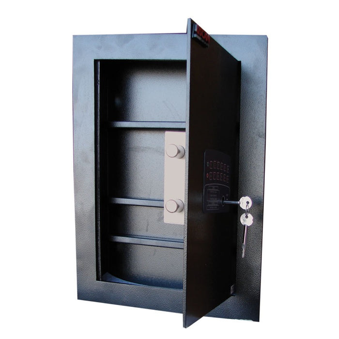 USCAN W2014-E Wall Safe with Electronic Lock Door Open Multiple Shelves