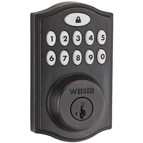 Weiser SmartCode 10 Traditional with Z-Wave Electronic Lock - Venetian ...