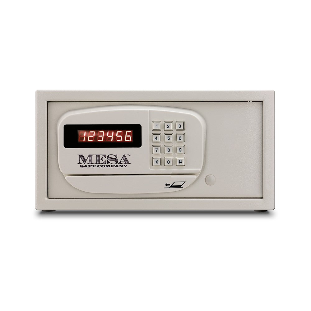 Mesa Hotel Safe MH101E-WHT - with Card Swipe - Keyed Differently - Whi ...