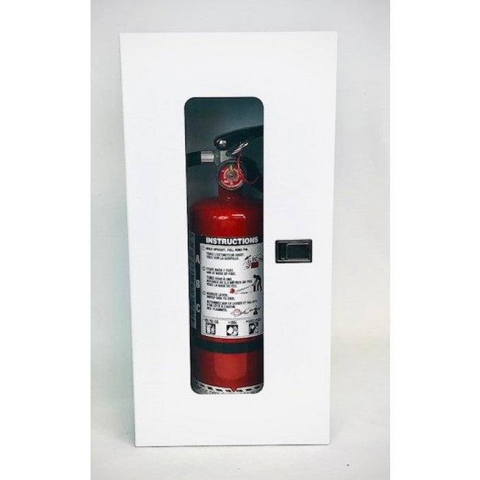 Nosredna 5 LB Surface Mount Fire Extinguisher Cabinet - White - 9x19x5
