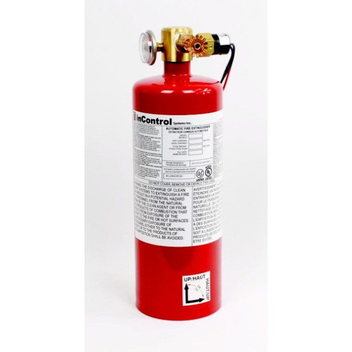 Incontrol Systems Inc 6 LB Fm200 Automatic Fire Extinguisher Class A & C 139 Cuft Class B 139 Cuft C/W Pressure Switch