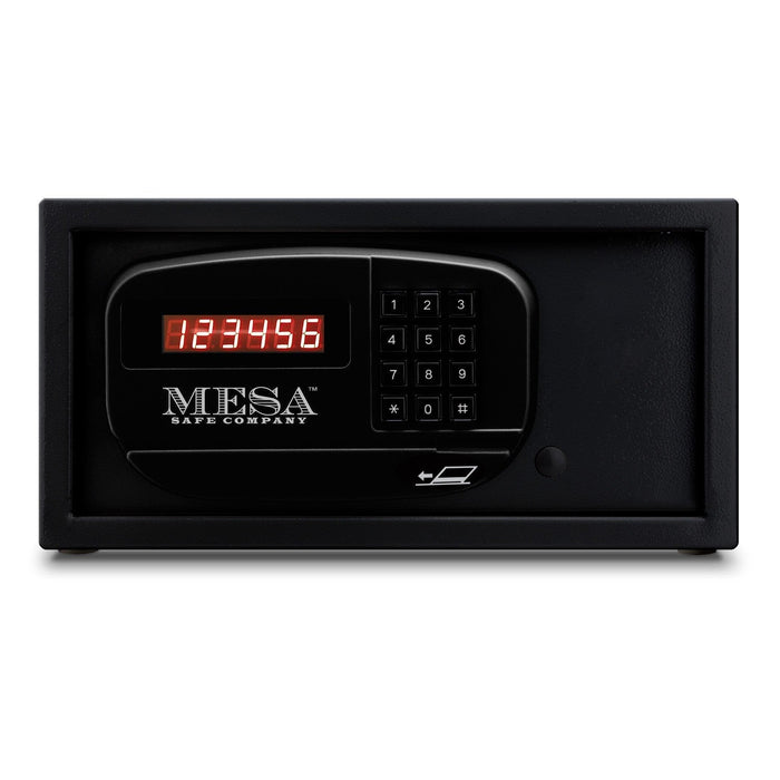 Mesa Hotel Safe w/ Card Swipe MH101E-BLK-KA - Keyed Alike - Black