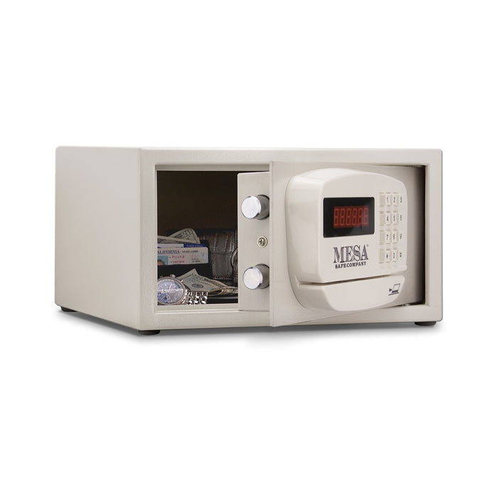 Mesa Hotel Safe w/ Card Swipe MH101E-WHT - Keyed Differently - White